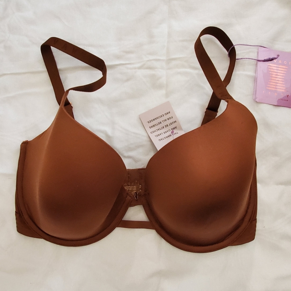 SAVAGE x FENTY Chocolate Lined T-Shirt Bra 34DDD